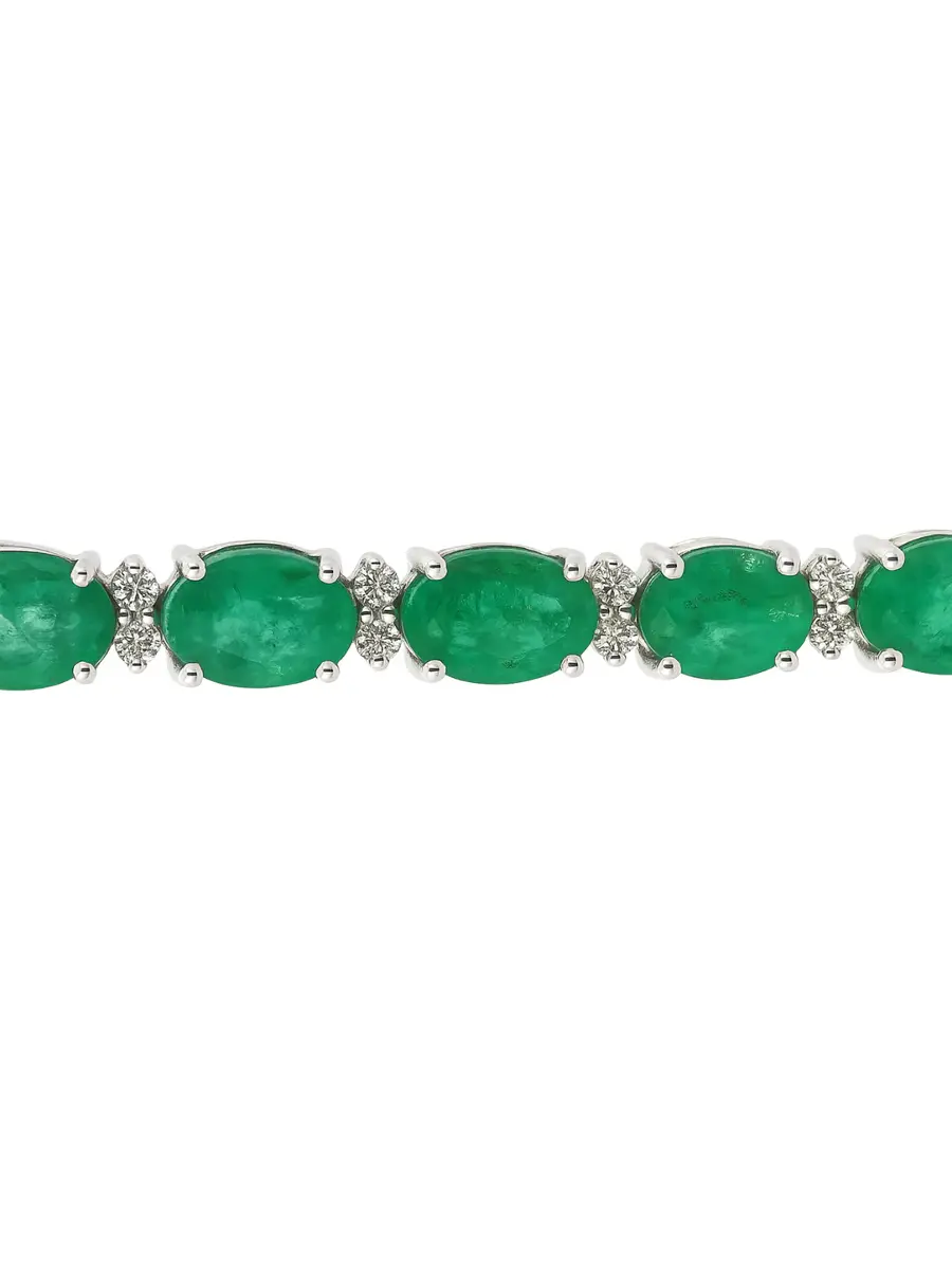 Wish Fine Jewelry 8.45ct Emerald Diamond 18K Gold Tennis Bracelet | Thumbnail 2 Wish Fine Jewelry 8.45ct Emerald Diamond 18K Gold Tennis Bracelet | Thumbnail 2