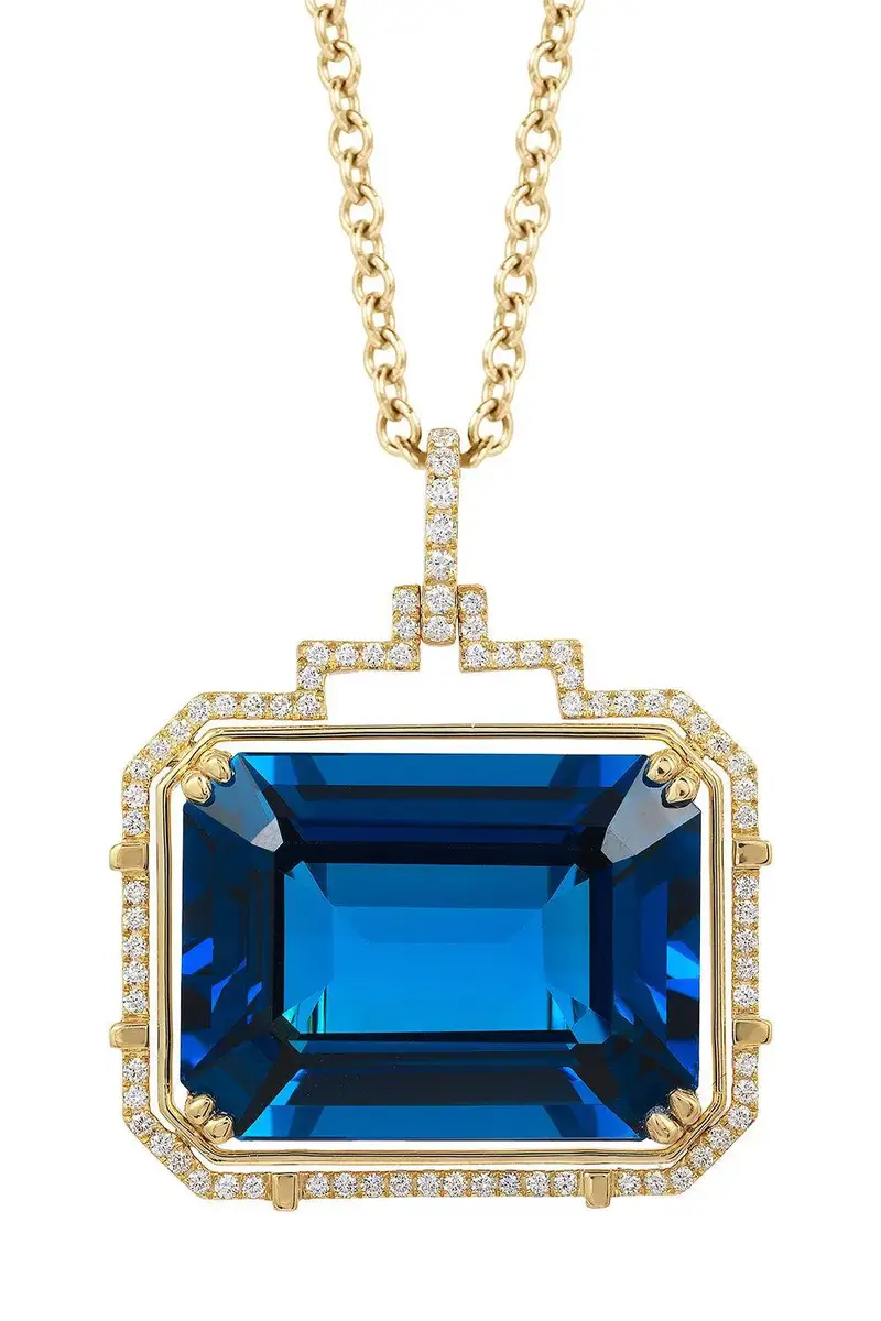 London Blue Topaz Gossip Pendant Necklace London Blue Topaz Gossip Pendant Necklace
