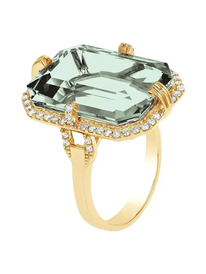 Prasiolite Gossip Ring