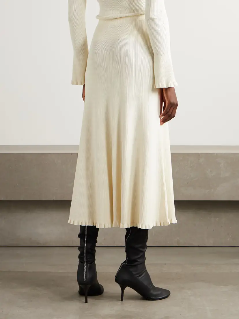 Proenza Schouler White Label Stina Striped Knitted Midi Skirt | Thumbnail 4 Proenza Schouler White Label Stina Striped Knitted Midi Skirt | Thumbnail 4