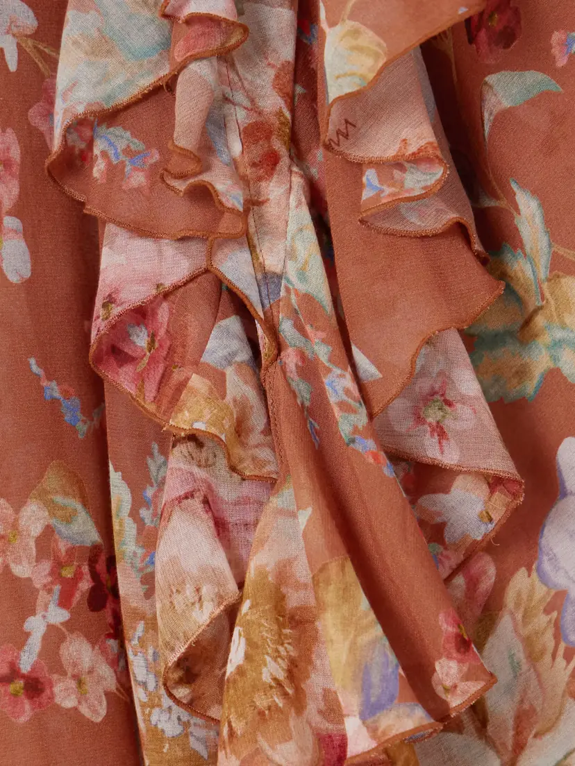 Zimmermann Awaken Belted Ruffled Floral-print Cotton And Silk-blend Crepe De Chine Maxi Skirt | Thumbnail 5 Zimmermann Awaken Belted Ruffled Floral-print Cotton And Silk-blend Crepe De Chine Maxi Skirt | Thumbnail 5
