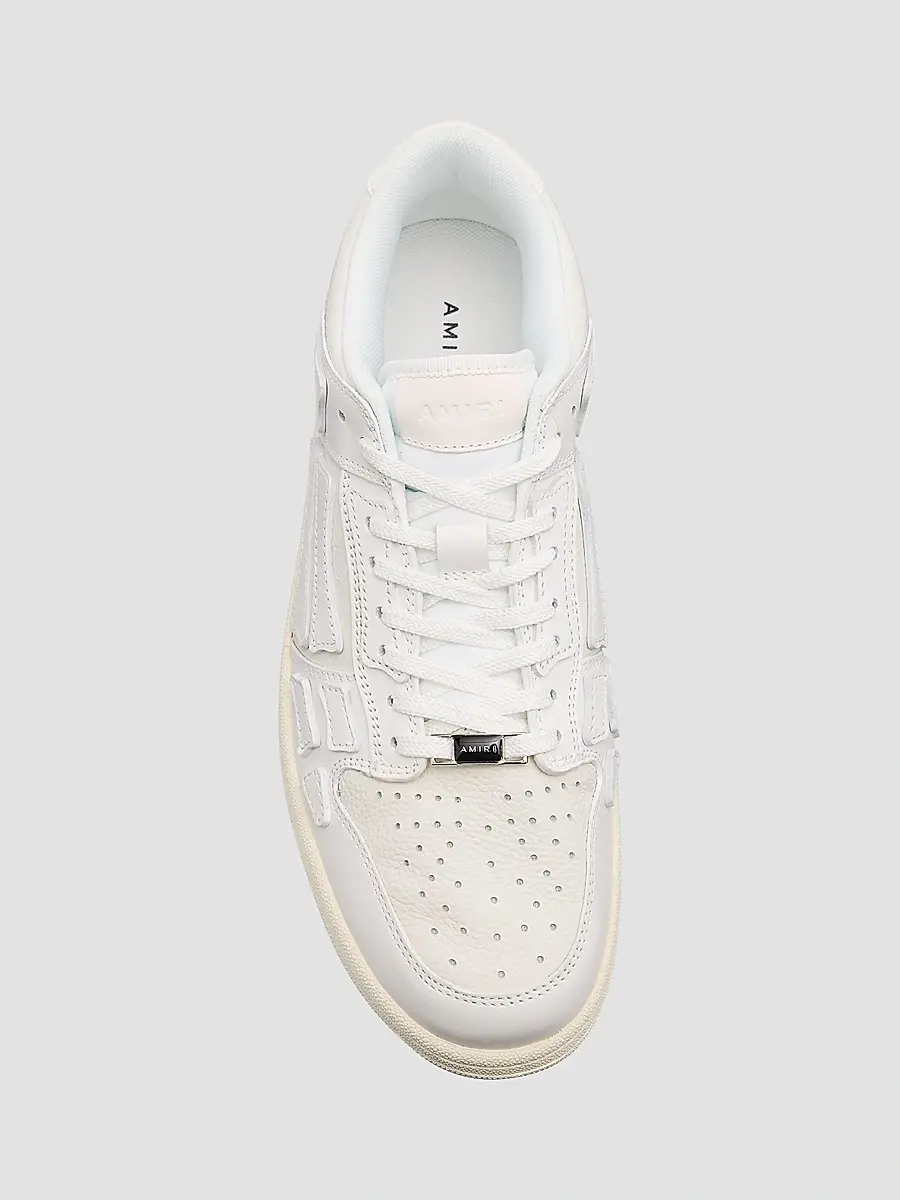 Amiri Men's Skel Leather Low-Top Sneakers - White | Thumbnail 4 Amiri Men's Skel Leather Low-Top Sneakers - White | Thumbnail 4