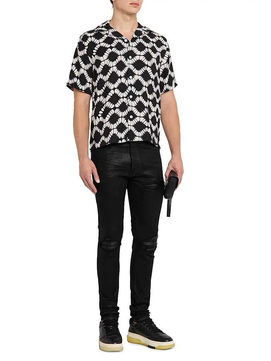 Amiri Men's MX1 Waxed Skinny Jeans - Black | Thumbnail 2 Amiri Men's MX1 Waxed Skinny Jeans - Black | Thumbnail 2