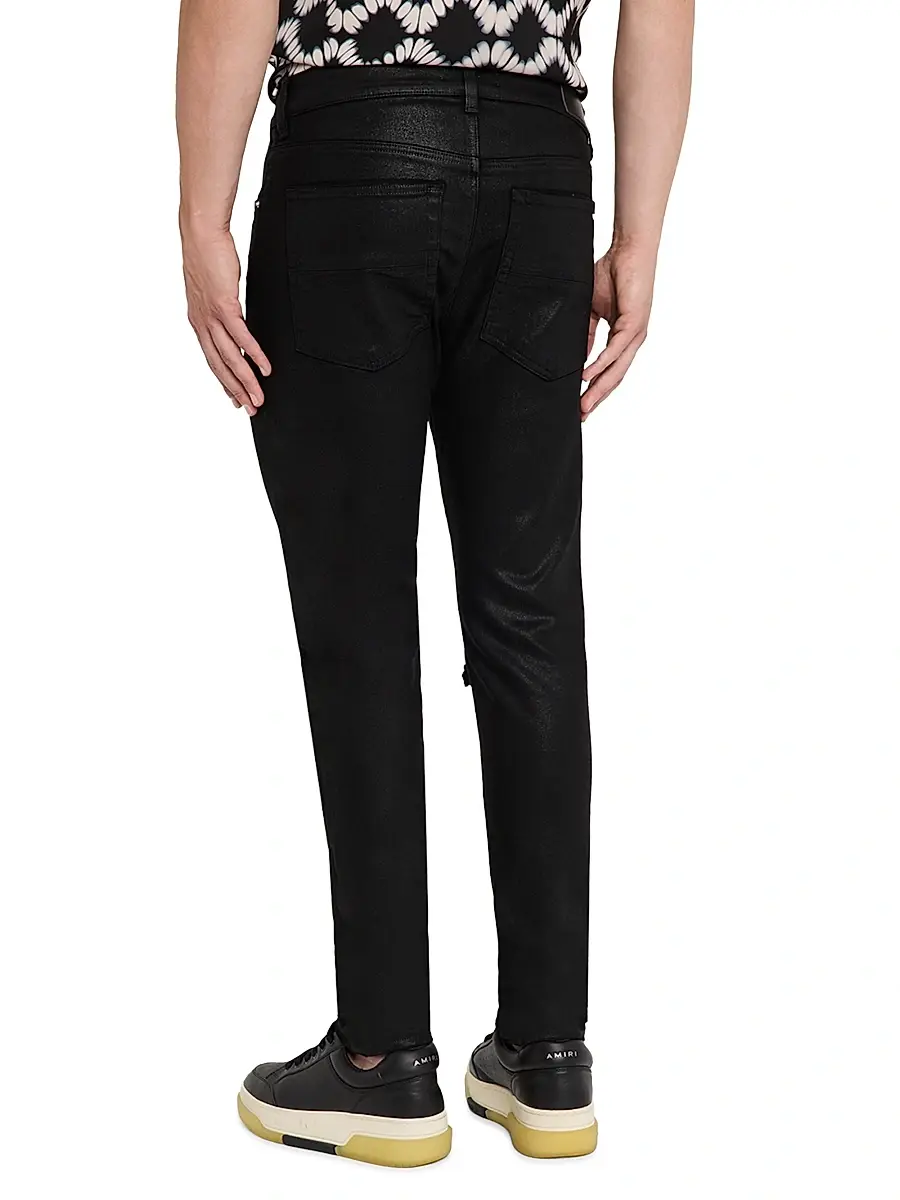 Amiri Men's MX1 Waxed Skinny Jeans - Black | Thumbnail 4 Amiri Men's MX1 Waxed Skinny Jeans - Black | Thumbnail 4