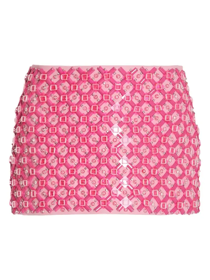 Crystal and Sequin-Embellished Cady Mini Skirt Crystal and Sequin-Embellished Cady Mini Skirt