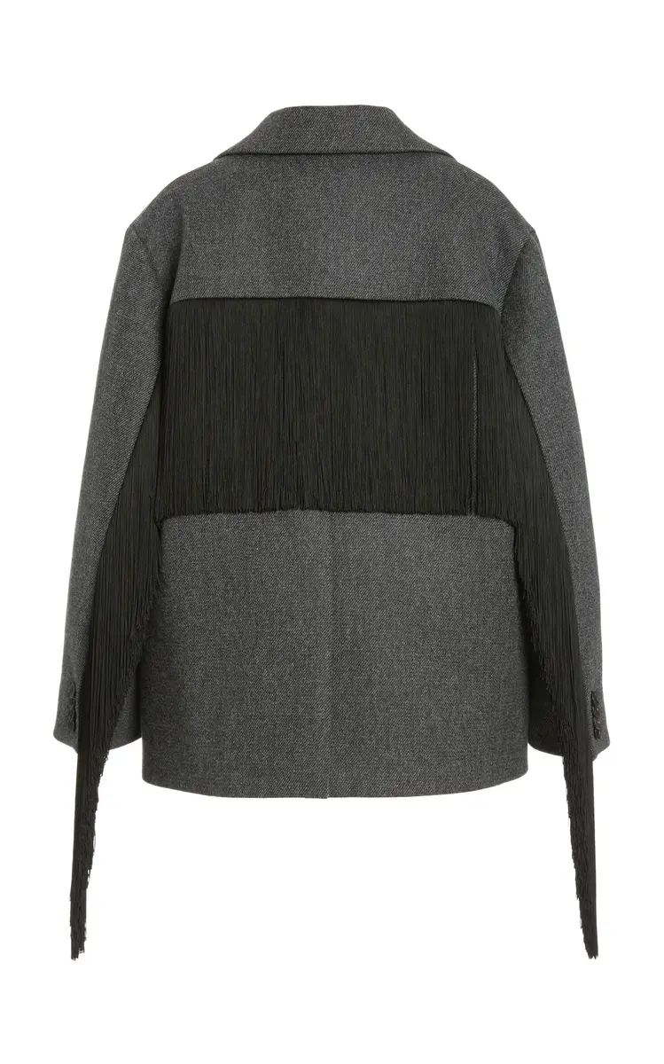 Prada Oversized Single-Breasted Wool Jacket | Thumbnail 4 Prada Oversized Single-Breasted Wool Jacket | Thumbnail 4