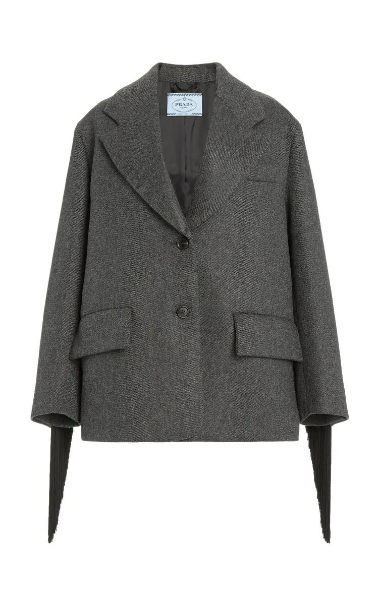 Prada Oversized Single-Breasted Wool Jacket | Thumbnail 6 Prada Oversized Single-Breasted Wool Jacket | Thumbnail 6