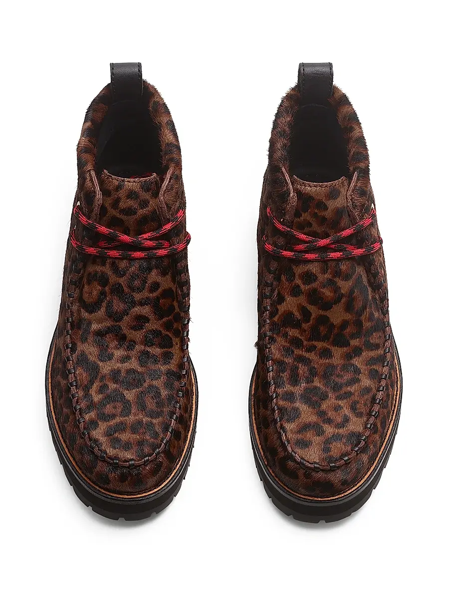 rag & bone Women's Cameron Leopard Calf Hair Moccasin Boots | Thumbnail 6 rag & bone Women's Cameron Leopard Calf Hair Moccasin Boots | Thumbnail 6