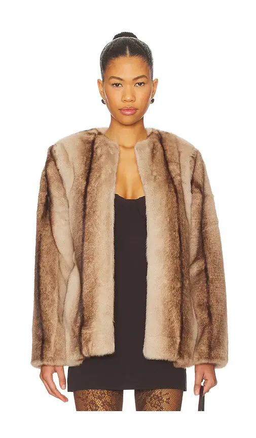 Line & Dot The City Faux Fur Jacket | Thumbnail 2