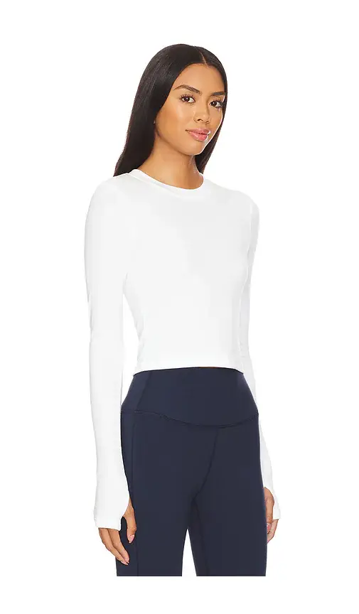 Splits59 Louise Rib Long Sleeve Crop Top | Thumbnail 2 Splits59 Louise Rib Long Sleeve Crop Top | Thumbnail 2