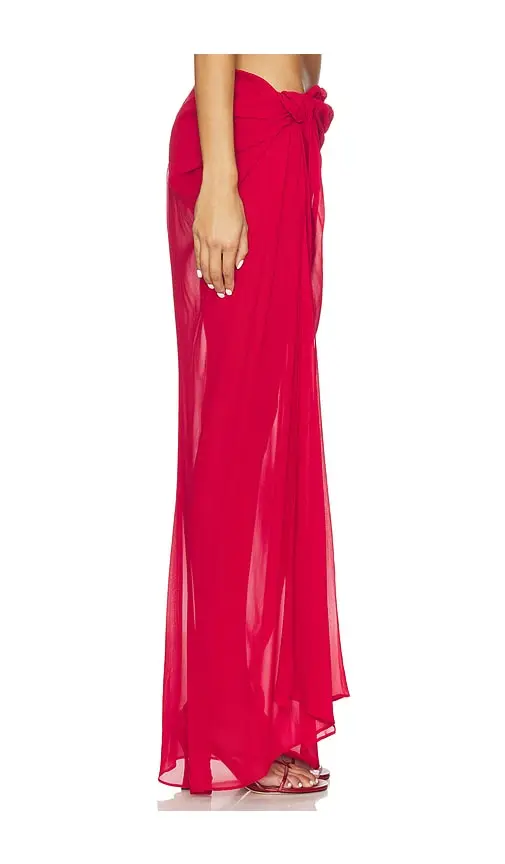 Courtney Zheng Florens Silk Georgette Knot Skirt | Thumbnail 2 Courtney Zheng Florens Silk Georgette Knot Skirt | Thumbnail 2