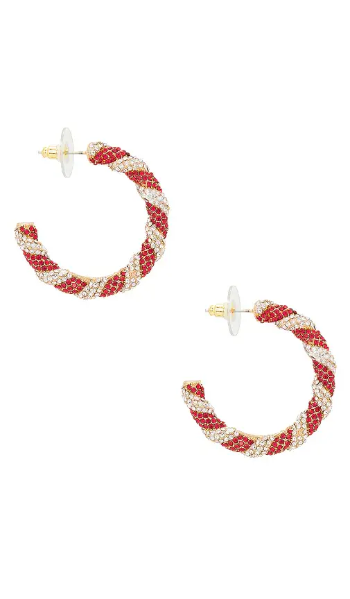 BaubleBar Peppermint Hoop Earrings | Thumbnail 2 BaubleBar Peppermint Hoop Earrings | Thumbnail 2