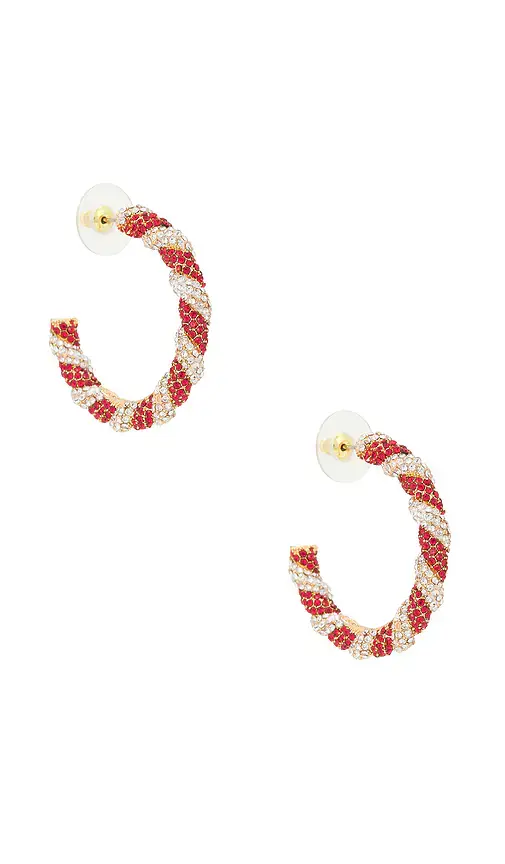 BaubleBar Peppermint Hoop Earrings