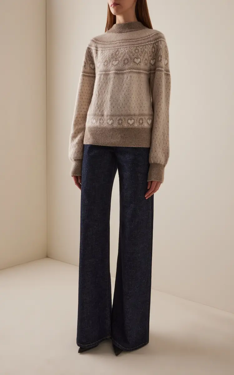 Khaite Guy Fair Isle Cashmere Sweater | Thumbnail 4 Khaite Guy Fair Isle Cashmere Sweater | Thumbnail 4