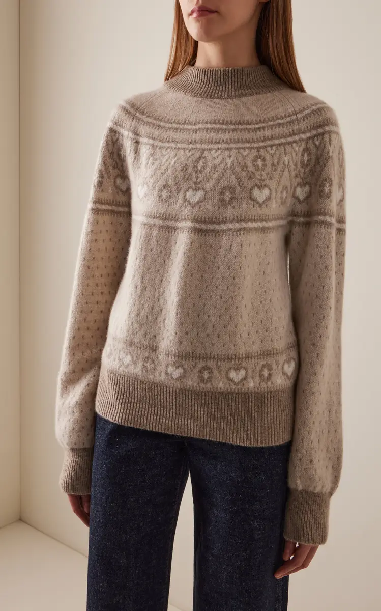 Khaite Guy Fair Isle Cashmere Sweater | Thumbnail 5 Khaite Guy Fair Isle Cashmere Sweater | Thumbnail 5