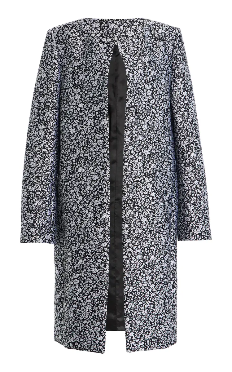 TOTEME Collarless Floral Coat | Thumbnail 6 TOTEME Collarless Floral Coat | Thumbnail 6