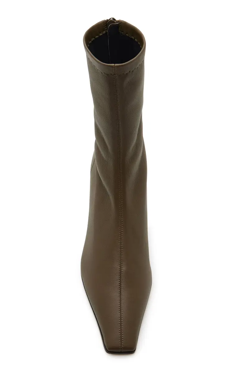 Khaite Arizona Leather Ankle Boots | Thumbnail 3 Khaite Arizona Leather Ankle Boots | Thumbnail 3
