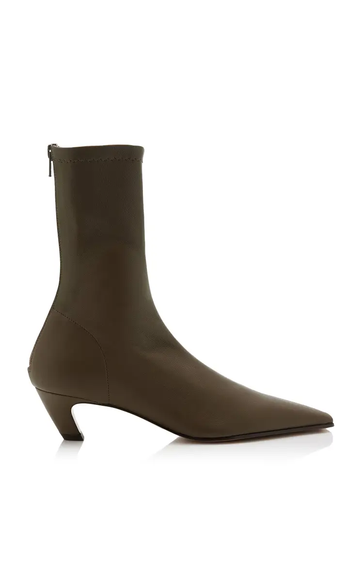 Khaite Arizona Leather Ankle Boots | Thumbnail 7 Khaite Arizona Leather Ankle Boots | Thumbnail 7