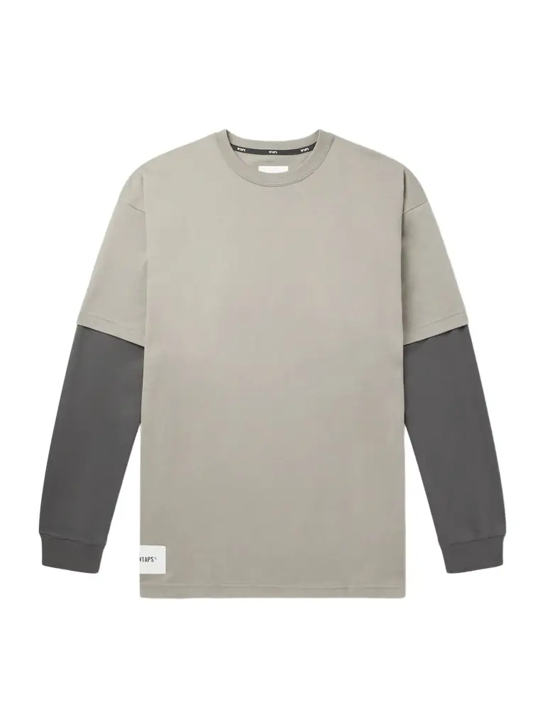 WTAPS Logo-Appliquéd Layered Cotton-Jersey T-Shirt - Men | Image 1 WTAPS Logo-Appliquéd Layered Cotton-Jersey T-Shirt - Men | Image 1