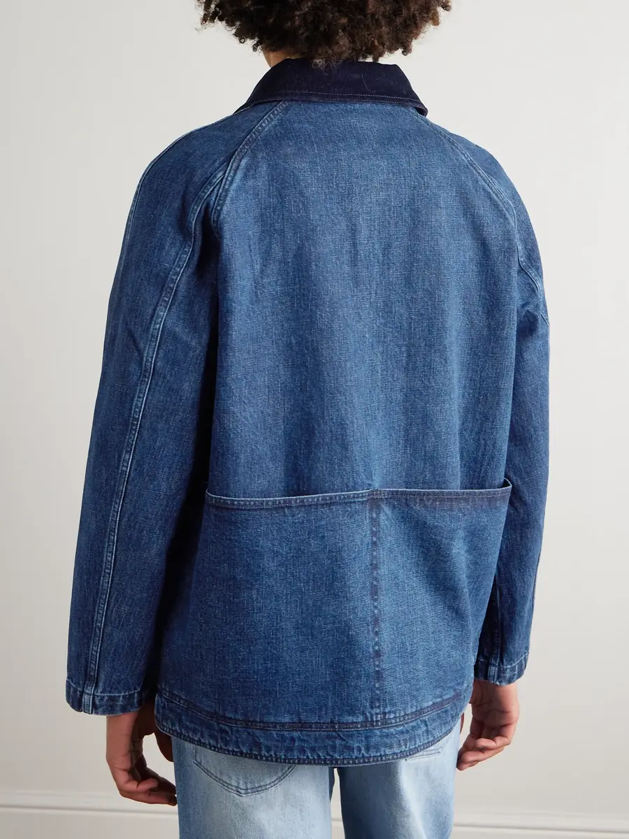 Drake's Corduroy-Trimmed Denim Jacket - Men | Thumbnail 4 Drake's Corduroy-Trimmed Denim Jacket - Men | Thumbnail 4