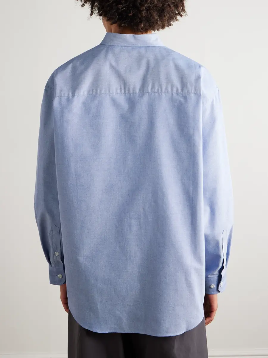 WTAPS Button Down-Collar Logo-Appliquéd COOLMAX® Shirt - Men | Thumbnail 3