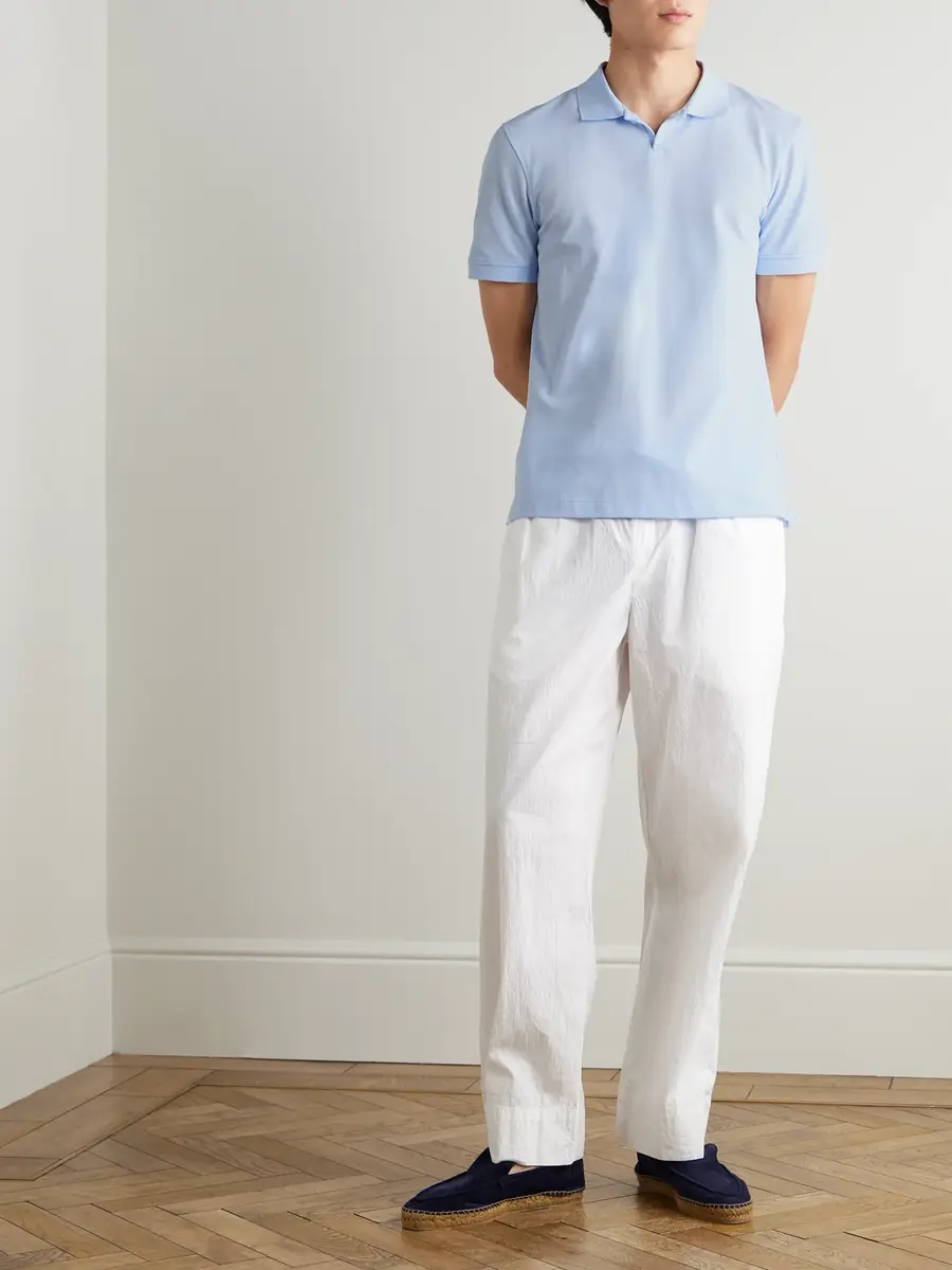 Orlebar Brown Bruno Organic Cotton-Piqué Polo Shirt - Men | Thumbnail 2