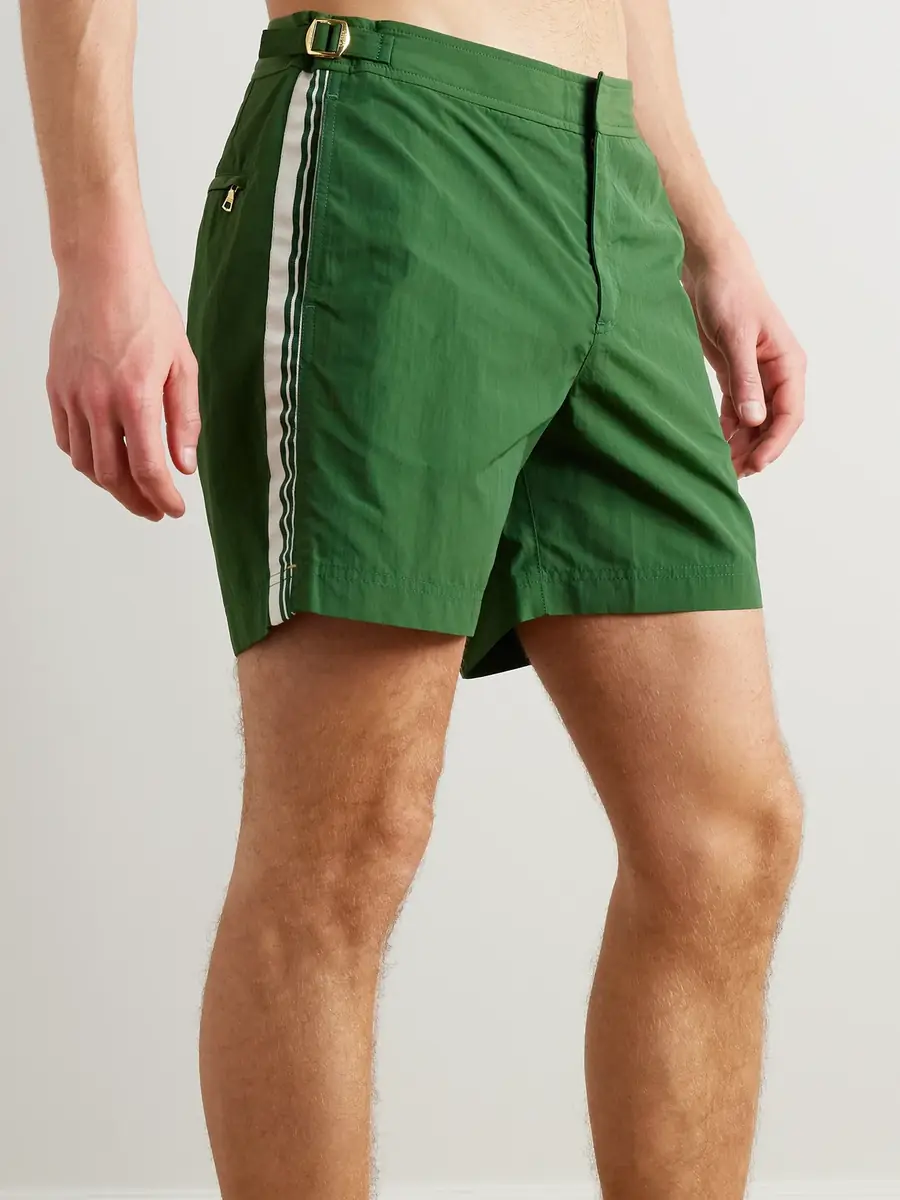 Orlebar Brown Bulldog Straight-Leg Mid-Length Striped Recycled Swim Shorts - Men | Thumbnail 2 Orlebar Brown Bulldog Straight-Leg Mid-Length Striped Recycled Swim Shorts - Men | Thumbnail 2