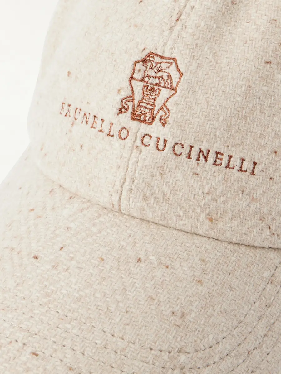 Brunello Cucinelli Logo-Embroidered Wool and Cashmere-Blend Baseball Cap - Men | Thumbnail 4 Brunello Cucinelli Logo-Embroidered Wool and Cashmere-Blend Baseball Cap - Men | Thumbnail 4