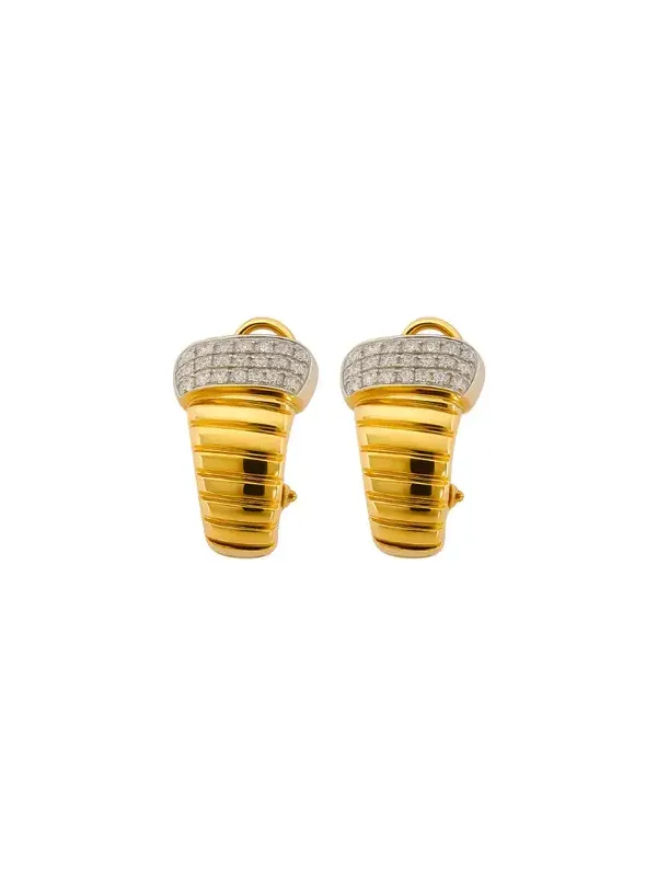 0.53ct Diamond 18K Gold Italy Stud Earrings