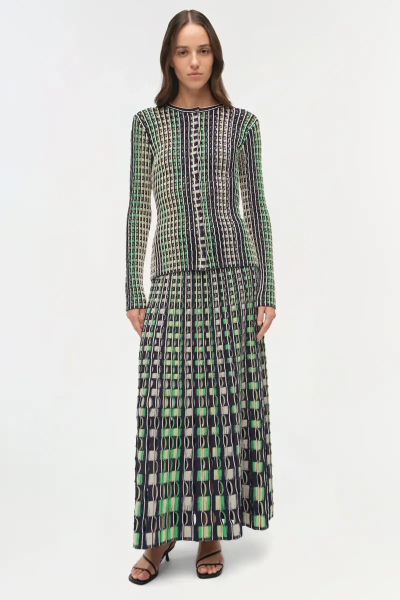 Simkhai Drue Eyelet Knit Midi Skirt | Thumbnail 2 Simkhai Drue Eyelet Knit Midi Skirt | Thumbnail 2