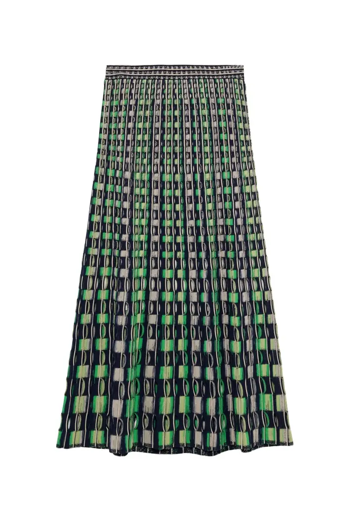 Simkhai Drue Eyelet Knit Midi Skirt