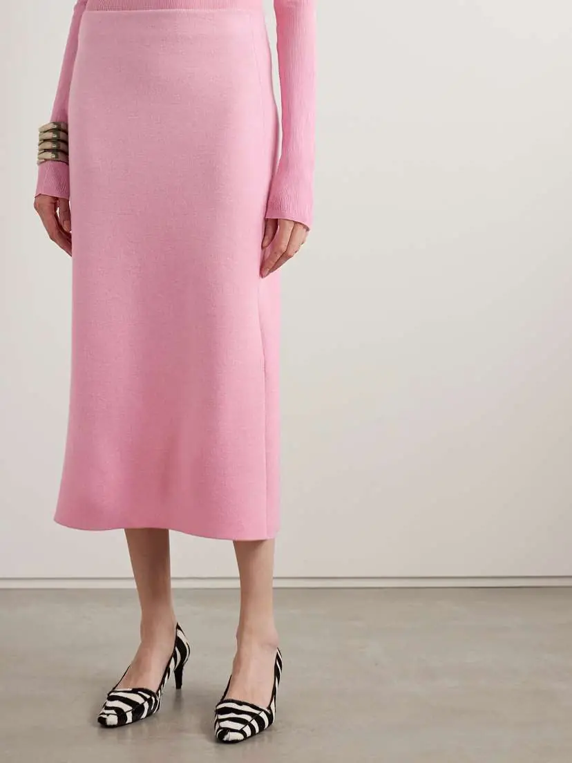 Khaite Patri Wool Midi Skirt | Thumbnail 3
