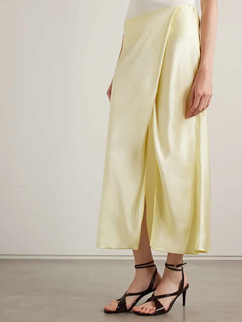 Khaite Demi Satin Midi Skirt | Thumbnail 3 Khaite Demi Satin Midi Skirt | Thumbnail 3