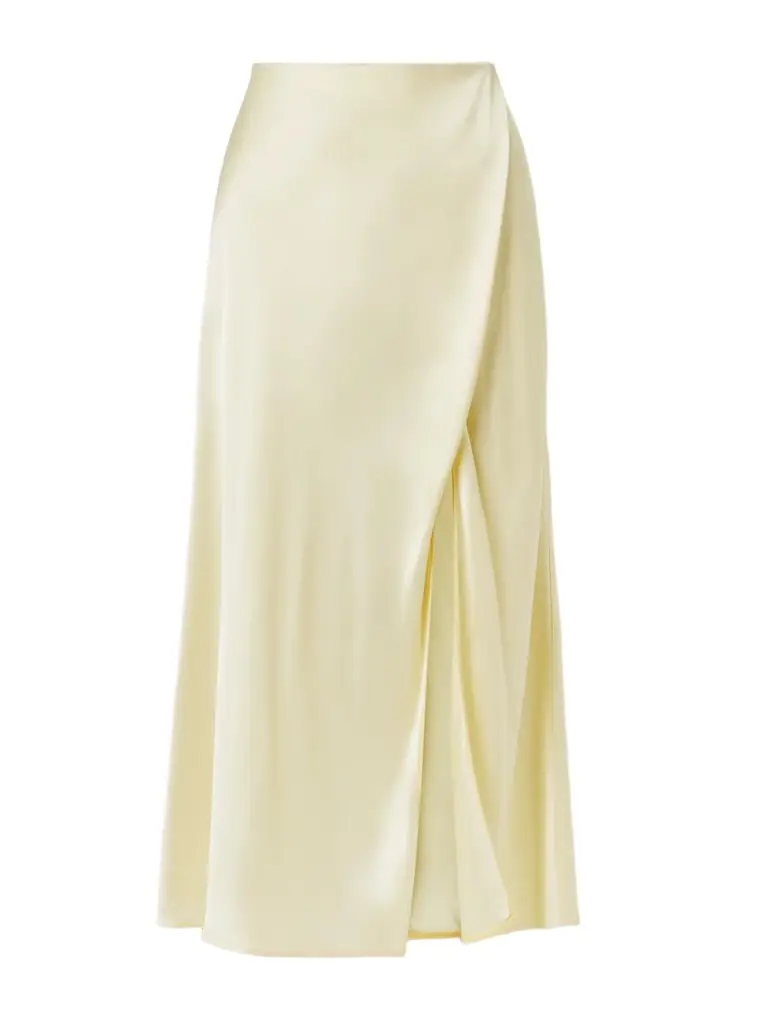 Demi Satin Midi Skirt