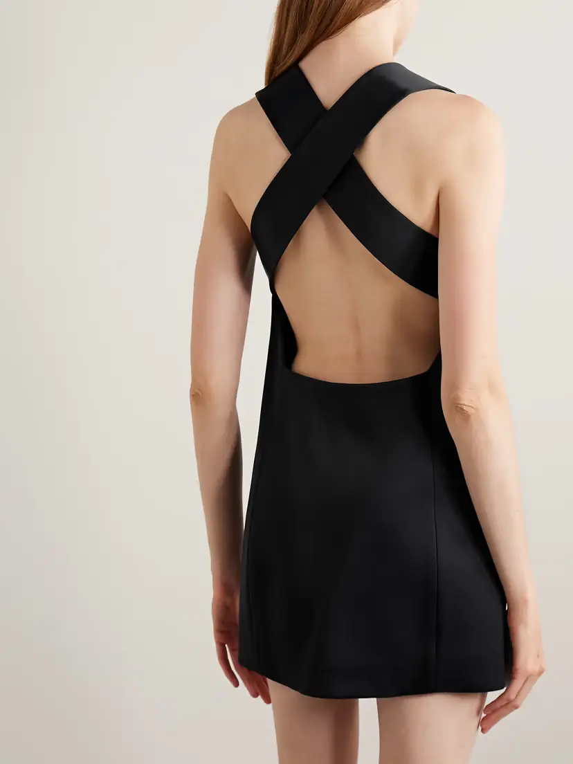Khaite Mella Satin-crepe Mini Dress | Thumbnail 3