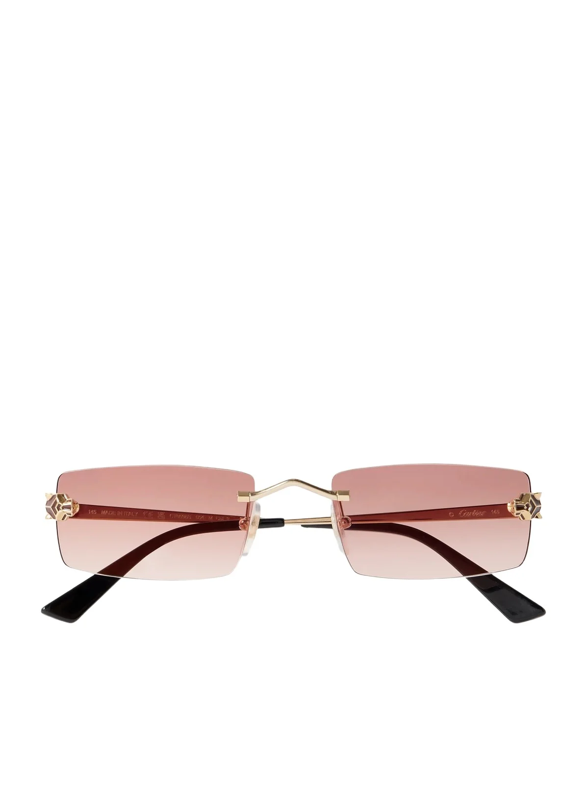 Panthère Classic Rimless Rectangle-frame Gold-tone Sunglasses Panthère Classic Rimless Rectangle-frame Gold-tone Sunglasses