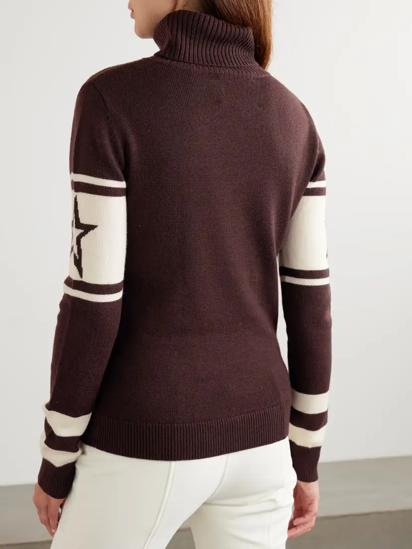 Perfect Moment Schild Intarsia Merino Wool Turtleneck Sweater | Thumbnail 3