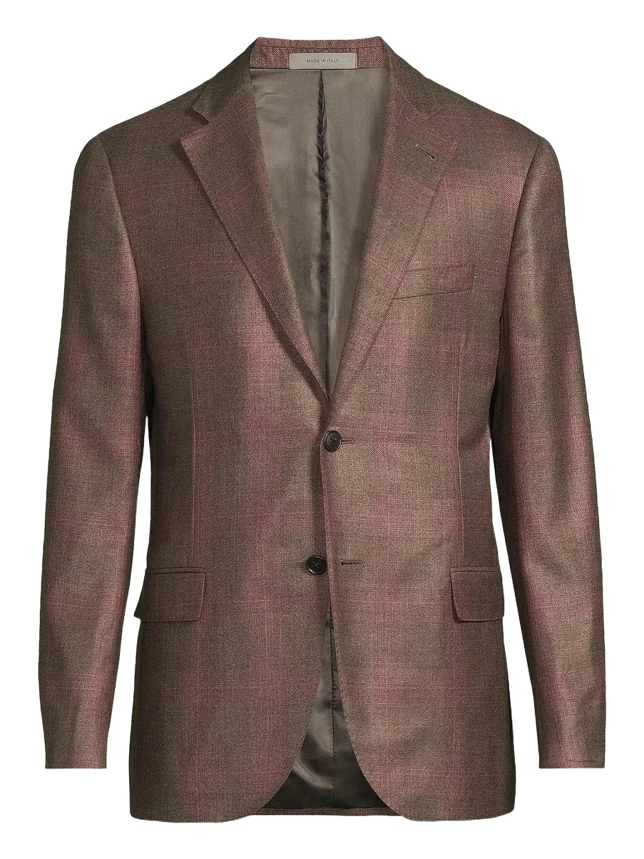CORNELIANI Men's Plaid Silk-Cashmere Sport Coat