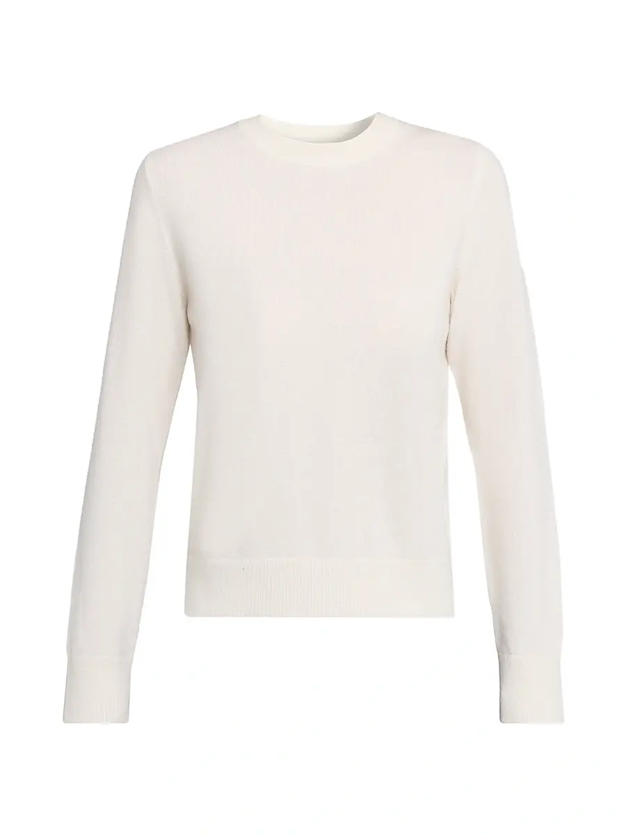 Vince Women's Cashmere Crewneck Sweater - Off White | Image 1 Vince Women's Cashmere Crewneck Sweater - Off White | Image 1