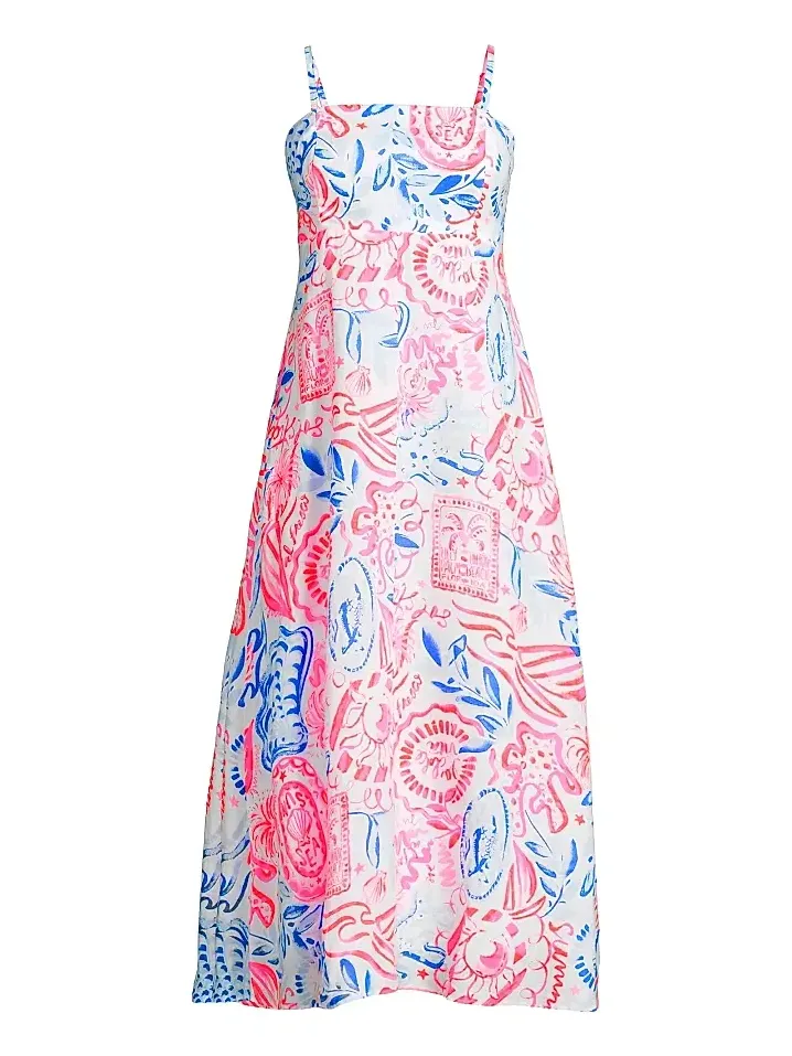 Women's Jorgian Linen Midi-Dress Women's Jorgian Linen Midi-Dress