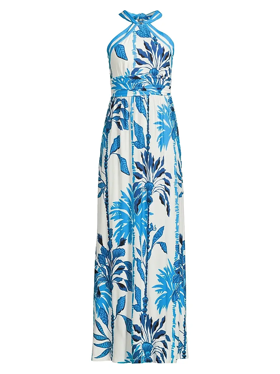 Lilly Pulitzer Women's Devena Floral Halter Maxi Dress | Image 1 Lilly Pulitzer Women's Devena Floral Halter Maxi Dress | Image 1