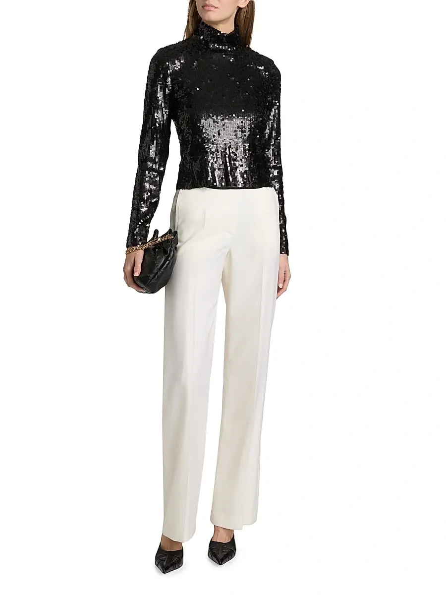 rag & bone Women's Lucy Sequined Mock Turtleneck Sweater | Thumbnail 2 rag & bone Women's Lucy Sequined Mock Turtleneck Sweater | Thumbnail 2