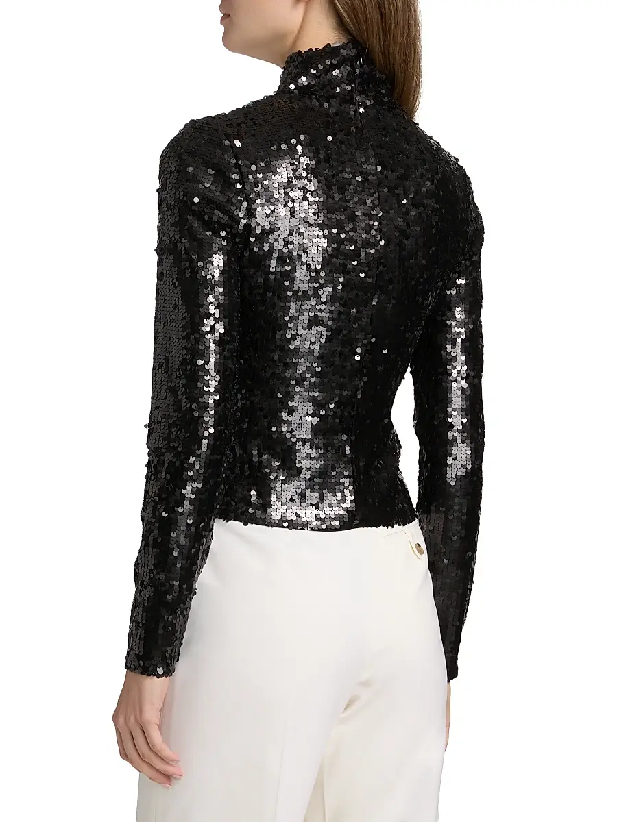 rag & bone Women's Lucy Sequined Mock Turtleneck Sweater | Thumbnail 5 rag & bone Women's Lucy Sequined Mock Turtleneck Sweater | Thumbnail 5