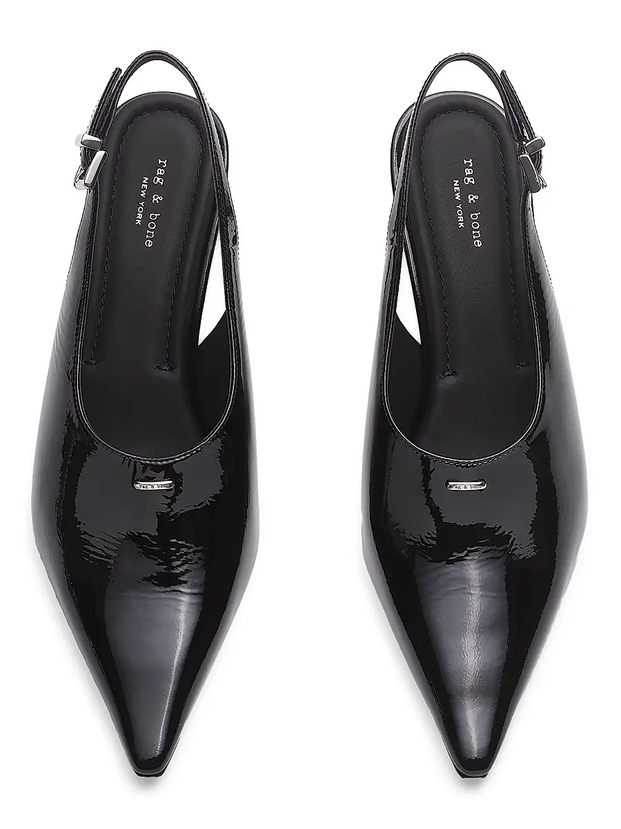 rag & bone Women's Mercer Leather Slingback Heels | Thumbnail 4 rag & bone Women's Mercer Leather Slingback Heels | Thumbnail 4