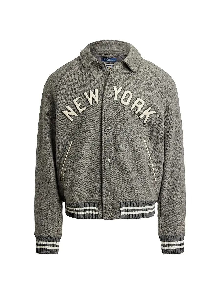 Polo Ralph Lauren Men's New York Yankees Baseball Jacket - Regent Heather - Size XXL | Image 1 Polo Ralph Lauren Men's New York Yankees Baseball Jacket - Regent Heather - Size XXL | Image 1