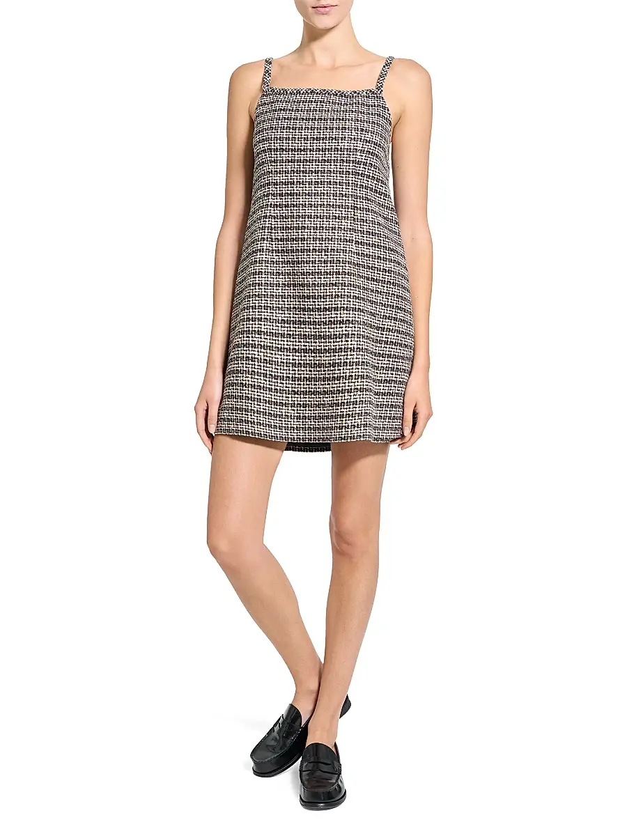 Theory Women's Plaid Mini Shift Dress | Thumbnail 2 Theory Women's Plaid Mini Shift Dress | Thumbnail 2
