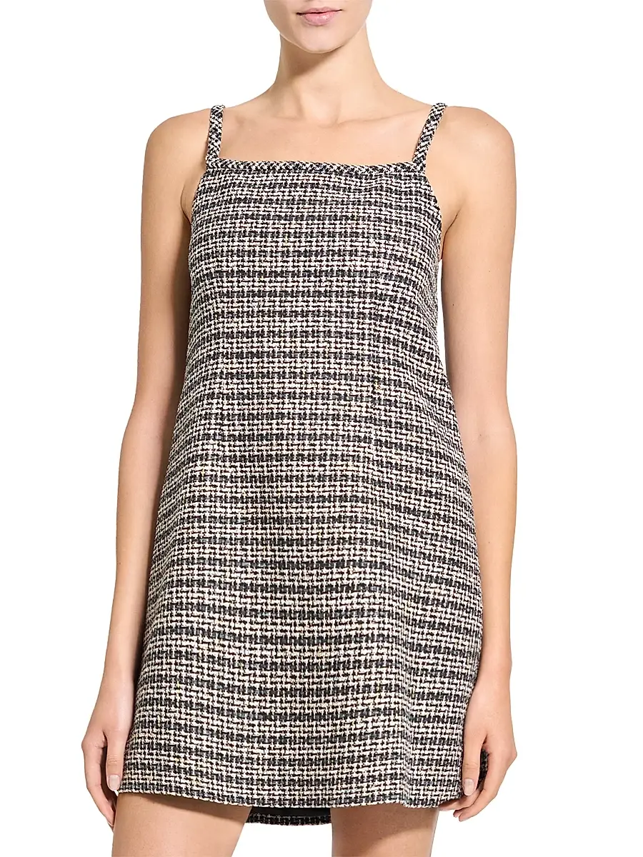 Theory Women's Plaid Mini Shift Dress | Thumbnail 3 Theory Women's Plaid Mini Shift Dress | Thumbnail 3