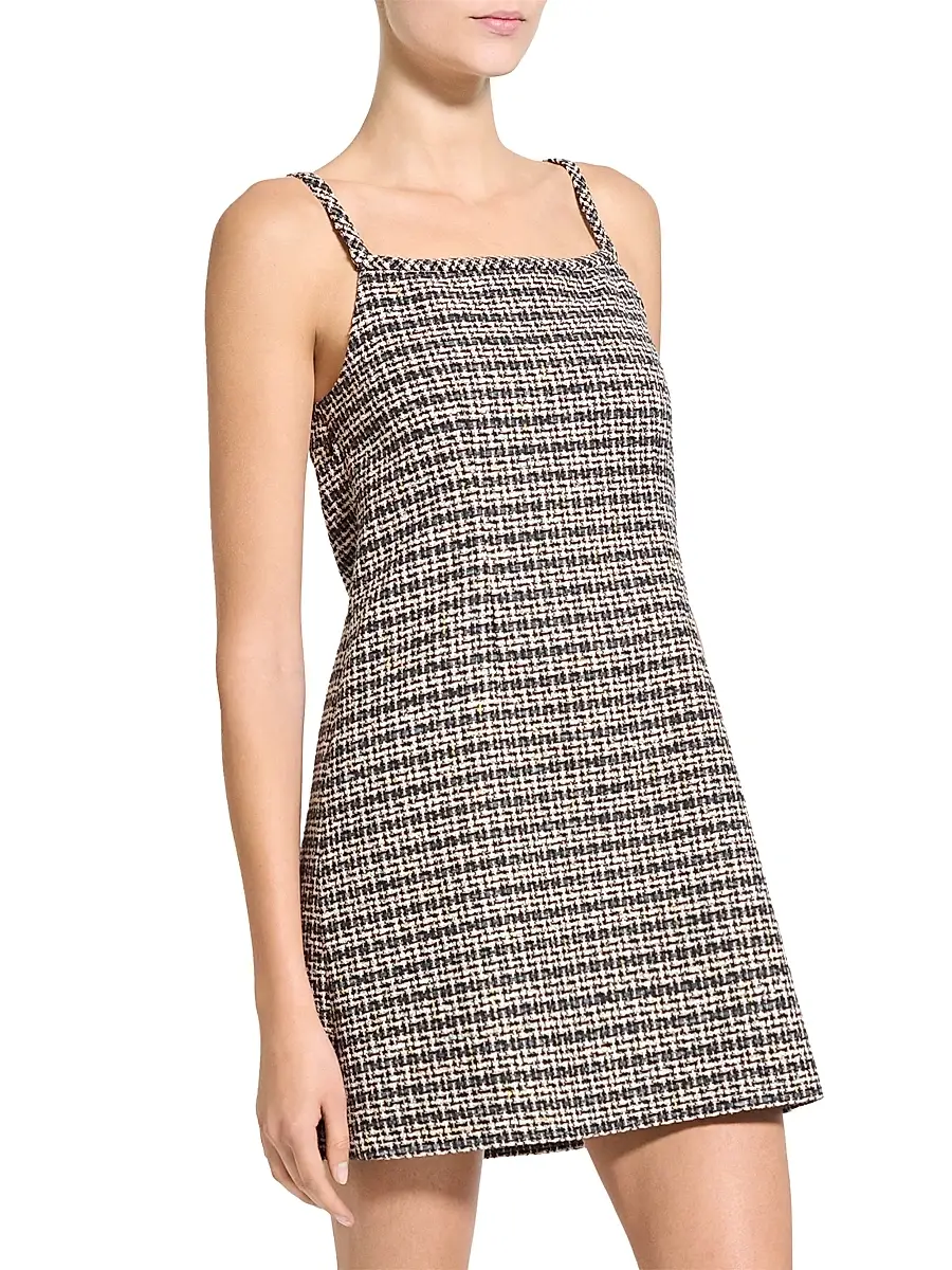 Theory Women's Plaid Mini Shift Dress | Thumbnail 4 Theory Women's Plaid Mini Shift Dress | Thumbnail 4