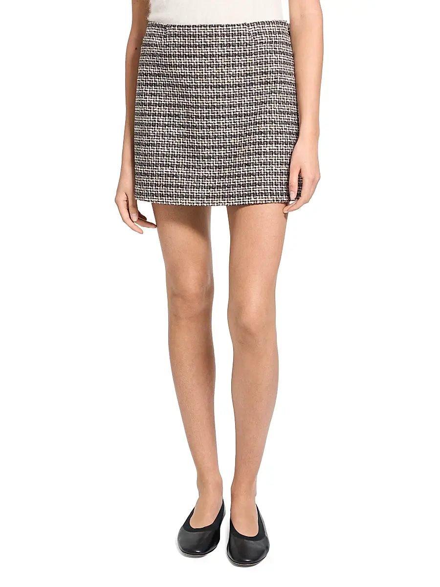 Theory Women's Tweed A-Line Miniskirt | Thumbnail 3 Theory Women's Tweed A-Line Miniskirt | Thumbnail 3
