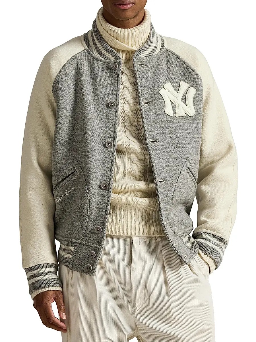 Polo Ralph Lauren Men's New York Yankees Colorblocked Baseball Jacket | Thumbnail 3